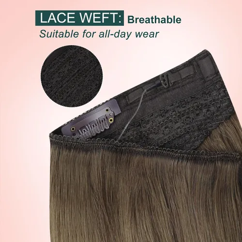Vista 61 de Easyouth Extensión de cabello humano rubio con cola de caballo, extensiones de cabello humano rubio dorado con reflejos rubios, extensiones