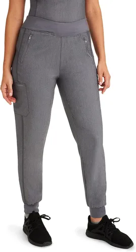 Vista 19 de Healing Hands Pantalón de uniforme médico tipo jogger para mujer Tara con 6 bolsillos, duradero, elástico en 2 direcciones y tela de fácil cuidado