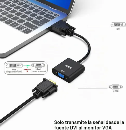 Vista 2 de BENFEI Adaptador activo de DVI-D a VGA, DVI-D 24+1 a VGA macho a hembra 1 Paquete