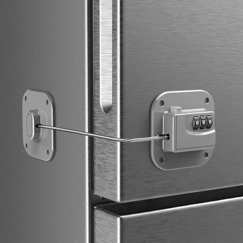 Vista 16 de Cerradura para refrigerador Himake, cerradura de combinación para gabinetes de refrigerador