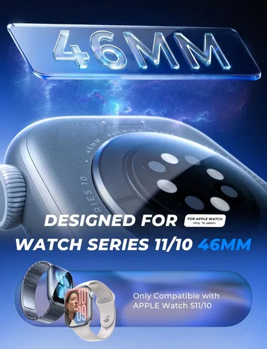 Vista 16 de MAGIC JOHN Paquete de 2 para Apple Watch SE 3 (2025) SE 2 SE Series /6/5/4 40 mm Protector de pantalla, [Tecnología de alineación automática]