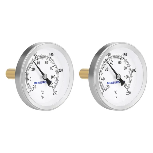 Vista 8 de MEASUREMAN Olla Completamente de Acero Inoxidable, Hervidor, Termómetro de Dial Bimetálico para Elaboración, Dial de 3 Pulgadas, Vástago de 2-1/2