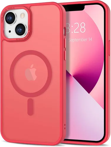 Vista 284 de Anuck - Funda magnética para iPhone 11 compatible con MagSafe, carcasa trasera mate translúcida dura, borde de TPU, delgada, resistente a impactos