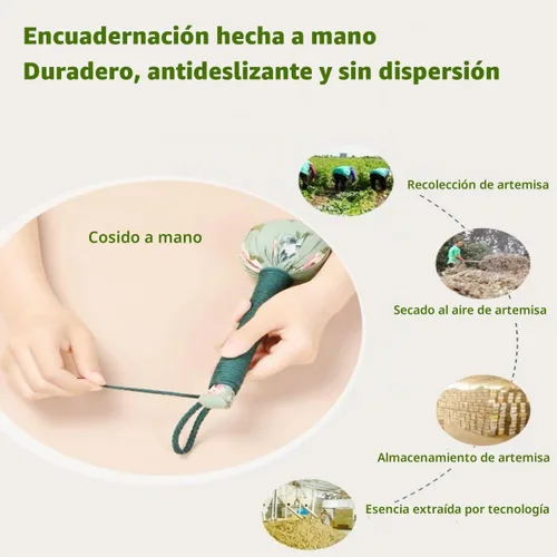 Vista 3 de Martillo de drenaje linfático de tamaño largo, martillo de masaje corporal manual, martillo de masaje de mano largo de golpeo para la espalda