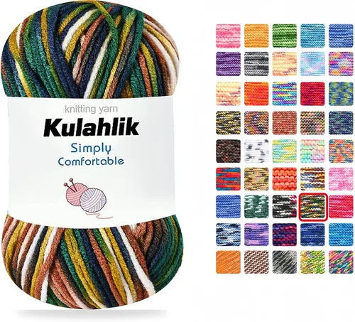 Vista 94 de Hilo acrílico de 8.82 oz (5 x 1.76 oz) para tejer, hilo de hilo degradado colorido, 5 rollos de madejas, perfecto para cualquier proyecto de 06