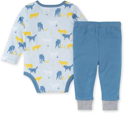 Vista 2 de Burt's Bees Baby Conjunto de traje y pantalón para bebé, 100% algodón orgánico