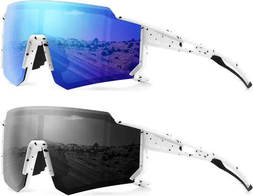 Vista 14 de Gafas de sol polarizadas deportivas para hombres y mujeres, gafas de sol para pesca, ciclismo, bicicleta de montaña, béisbol con protección UV