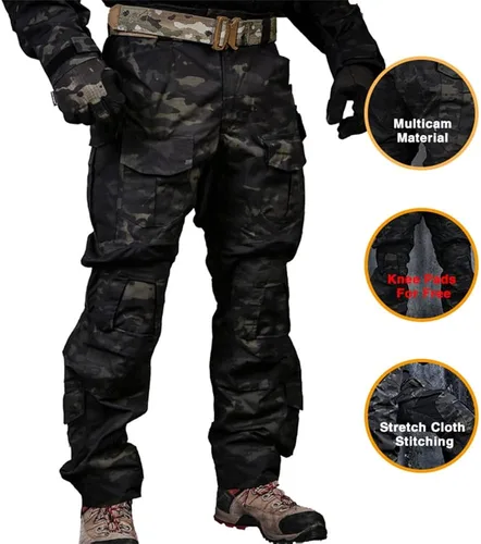 Vista 8 de EMERSONGEAR Pantalones tácticos G3, pantalones cargo Ripstop para hombre, camuflaje militar, entrenamiento, senderismo, caza, camping, pesca