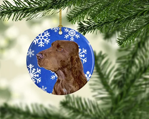 Vista 252 de Caroline's Treasures Cavalier Spaniel - Adorno de cerámica para colgar en el árbol de Navidad, para el hogar, Navidad, fiestas, regalo, 3 pulgadas