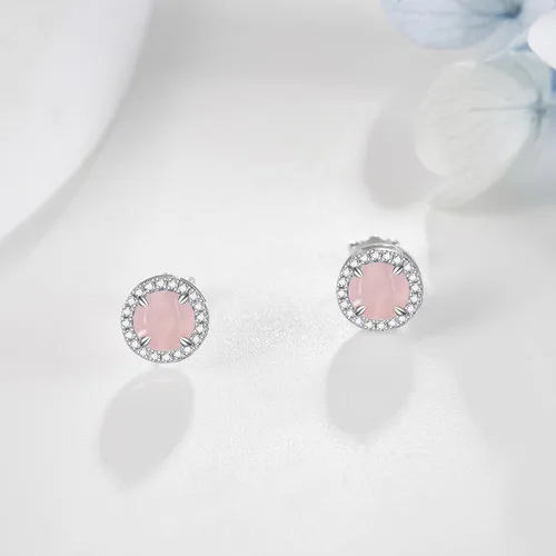 Vista 3 de LarimarAquamarineLapis LazuliMoss AgateAmethystTurquoiseOnyxTiger EyeMoonstoneLabradoriteRose Quartz Earrings Stud Sterling Silver Natural
