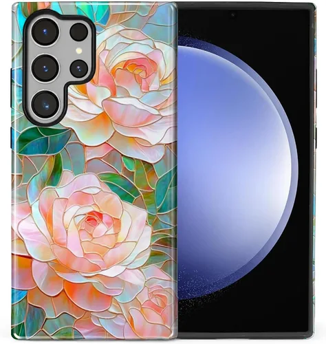 Vista 56 de Funda compatible con Samsung Galaxy S23, funda híbrida de protección rígida de 2 capas, a prueba de golpes, funda protectora resistente para Lata