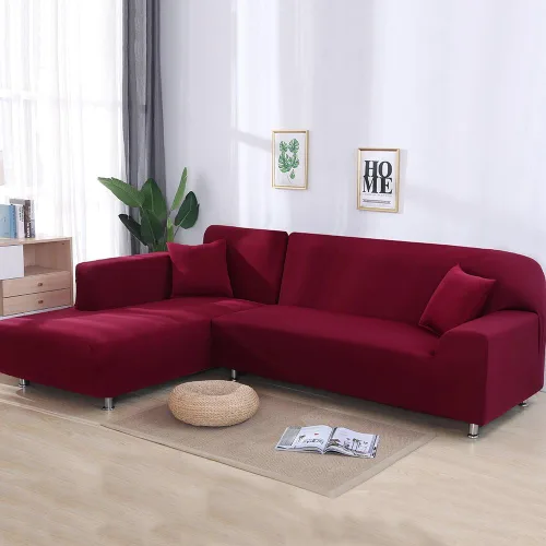 Vista 2 de MIFXIN Fundas para sofá modular en L, 2 piezas, elásticas, suaves, de 3 asientos, en forma de L, para sofá esquinero, protector de muebles para sala