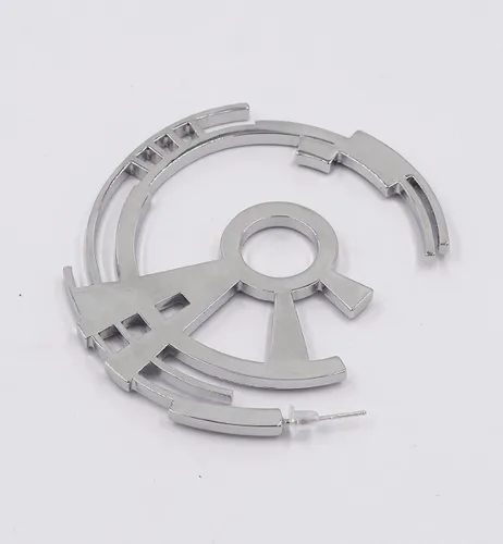 Vista 5 de L'VOW Y2K Punk - Pendiente irregular Cyborg con clip para cartílago, sin perforación, accesorios de joyería