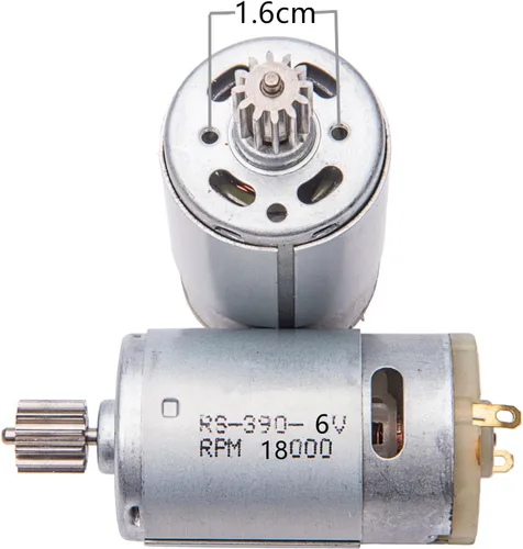 Vista 3 de 6V390 18000RPM Motor eléctrico universal RS390 6V Motor Drive Accesorio de motor para niños paseo en coches niños paseo en juguetes piezas