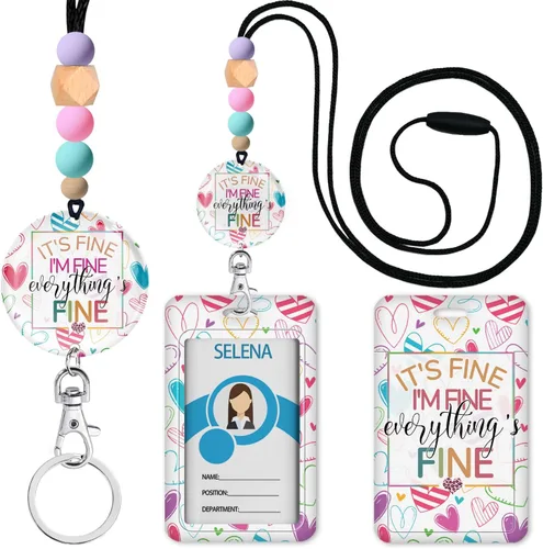 Vista 35 de Cordones para Profesores de Concienciación sobre el Autismo para Tarjetas de Identificación y Llaves, Lindo Cordón de Silicona con Cuentas Separable