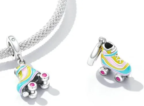 Vista 2 de Abalorios de plata de ley 925 para mujer, estrella de mar, luna, unicornio, ojo de ojo para pulseras, collar y colgante