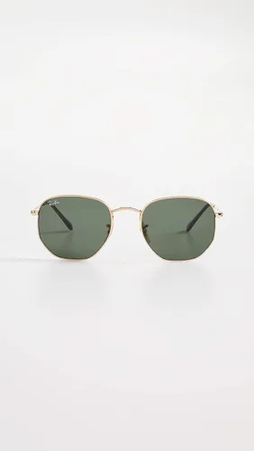 Vista 2 de Ray-Ban Gafas de sol hexagonales RB3548N para mujer, Oro