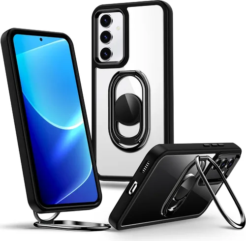 Vista 12 de Shields Up Funda para Samsung Galaxy S23 con Soporte, Funda Galaxy S23 Transparente con Soporte de Doble Anillo [Ajustable y Plegable] Funda
