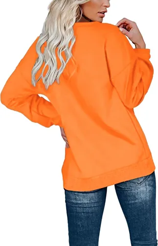 Vista 53 de KINGFEN Sudadera de manga larga con cremallera de un cuarto para mujer