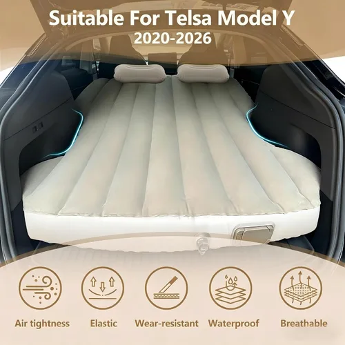 Vista 5 de Para colchón de aire Tesla Model Y, tapete de camping auto inflable 2020