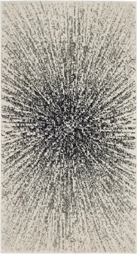 Vista 23 de SAFAVIEH Evoke Collection EVK228J - Alfombra abstracta de estallido de 2'2" x 4', color aguamarina/marfil, no desprende pelusa, alfombra de acento