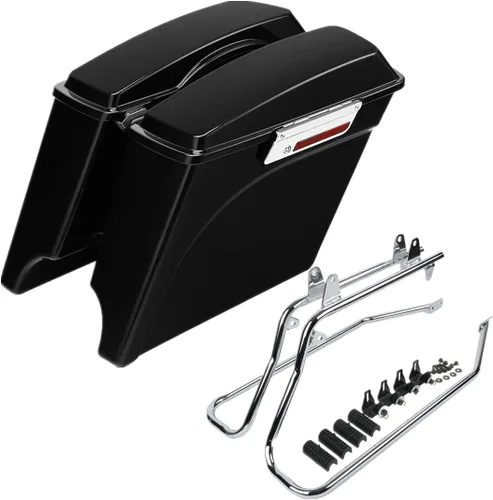 Vista 18 de Kit de soporte de conversión para alforjas extendidas de 4" TCMT, compatible con Harley Heritage Softail Fatboy FLSTF Breakout 1984-2017, negro