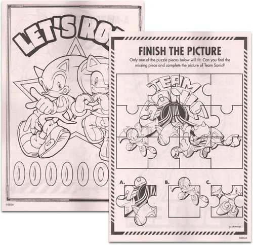 Vista 3 de Sonic the Hedgehog Libros para colorear para niños de 4 a 8 años - Paquete