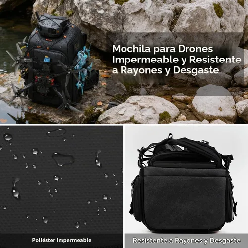 Vista 6 de TARION FPV Drone Camera Mochila Extra Grande 30L FlightPro
