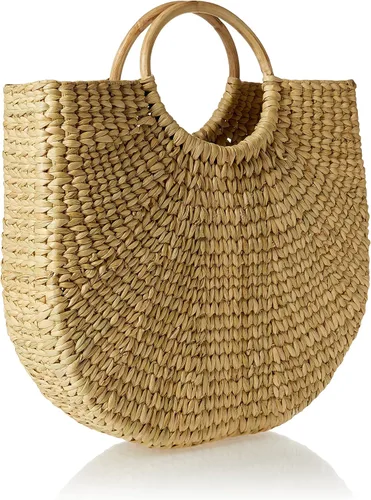 Vista 2 de The Drop Jileen Bolsa de paja con asa superior para mujer natural talla única