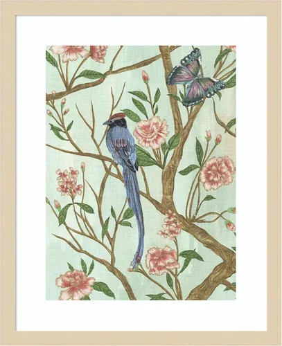 Vista 16 de Amanti Art Lienzo decorativo para pared enmarcado de 24 x 20 pulgadas, delicada Chinoiserie I de Melissa Wang, arte de pared de animales, decoración