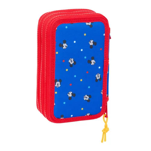 Vista 6 de Plumier Triple Mickey Mouse Clubhouse Good day Azul 12,5 x 19,5 x 5,5 cm 37 Piezas