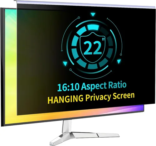 Vista 13 de Paquete de 2 filtros de pantalla de privacidad de computadora de 24 pulgadas para monitor 16:9, anti-luz azul, anti-UV, bloqueo de luz azul