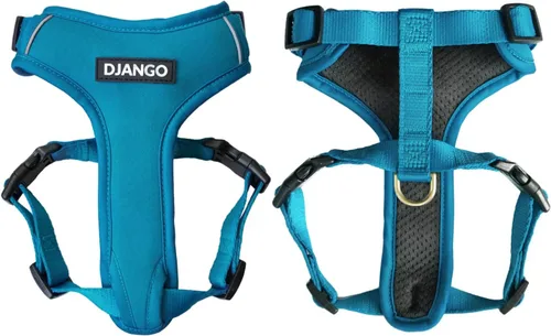 Vista 12 de DJANGO Arnés para perro Adventure - Acolchado y ajustable - Negro, pequeño