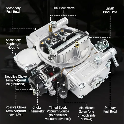 Vista 4 de Carburador Street Warrior - 600 CFM FR-80457SA de alto rendimiento, perfecto para American Motors, Chevrolet, Dodge, GMC, Mercury, Plymouth, Buick