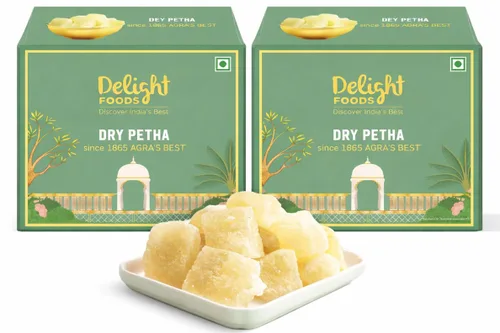 Vista 7 de Delight Foods Original Agra Petha 12.35 oz Dulces Indios Mithai (Angoori Petha)