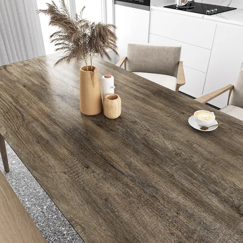 Vista 3 de VEELIKE Papel tapiz de madera envejecida para despegar y pegar, papel de contacto de madera rústica para encimeras, impermeable, autoadhesivo