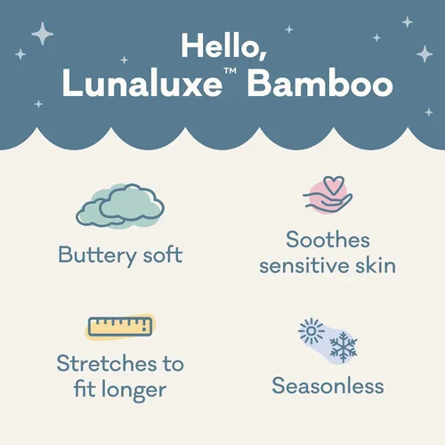 Vista 2 de Little Sleepies Pijamas con cremallera de 2 vías para bebés, niños y niñas pequeños, ajuste cómodo, viscosa de bambú