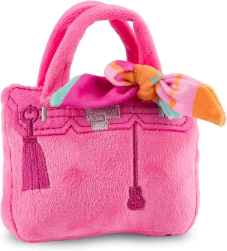 Vista 14 de Haute Diggity Dog Barkin Bag, juguetes de peluche de diseñador para perros con chirriador interactivo, enriquecimiento estimulante para mascotas