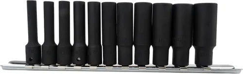 Vista 2 de Genius Tools Juego de llaves de vaso de impacto profundo Dr. métricas de 11 piezas de 1/4" TD-211M