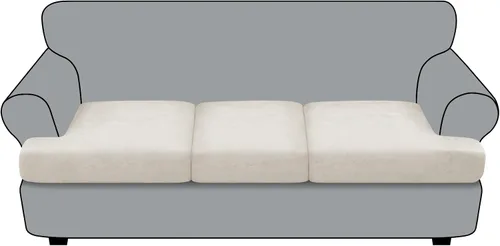 Vista 103 de Funda de cojín para sofá con aspecto de cuero, 1 unidad, elástica, para sala de estar, funda de cojín individual para sofá, protector de asiento