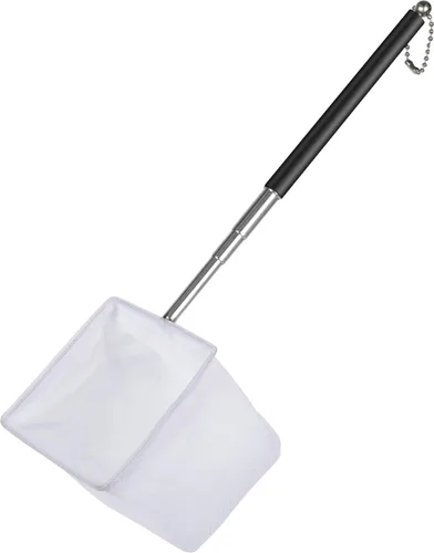 Vista 19 de Red de acuario Pawfly - Red de 5,1 cm para camarones y peces bebés con mango de acero inoxidable extensible para peceras pequeñas y estanques