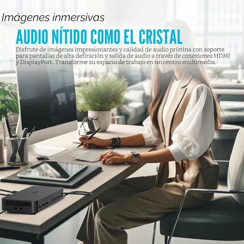 Vista 6 de SD25TB4 Dell Pro Thunderbolt 4 Smart Dock - Estación de acoplamiento USB-C