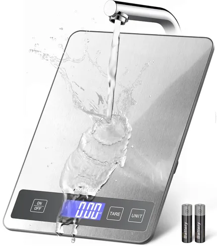 Vista 10 de Báscula de alimentos, báscula de cocina de 33 lb/15 kg, precisión de No recargable - negro