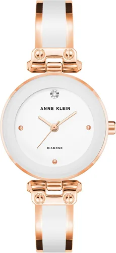 Vista 44 de Anne Klein Reloj de pulsera con esfera de diamantes genuinos