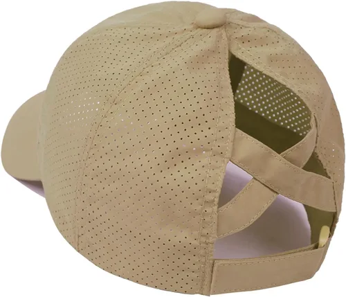 Vista 2 de Koreshion Gorra de béisbol ajustable para mujer, diseño de moño desordenado, de secado rápido