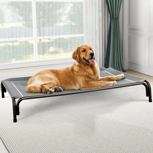 Vista 7 de Czpalo - Cama elevada para perros, cama elevada para exteriores para perros de tamaño mediano, cuna portátil para mascotas con malla transpirable