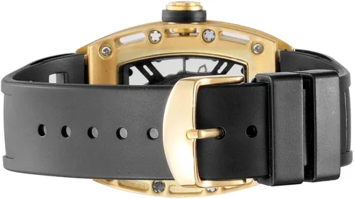 Vista 2 de Relojes únicos de calavera para hombre, esfera de esqueleto rectangular, relojes de pulsera analógicos de cuarzo para hombre, relojes de calavera