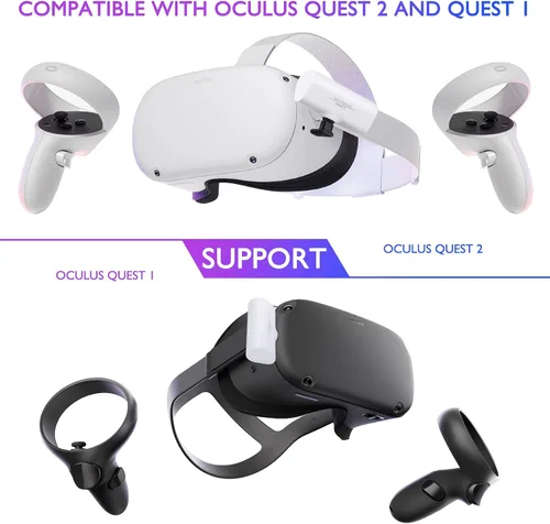 Vista 6 de Paquete de batería para Oculus Quest 2 batería recargable de 4800 mAh compatible con OculusMeta Quest 2 y auriculares Quest extra 2 horas