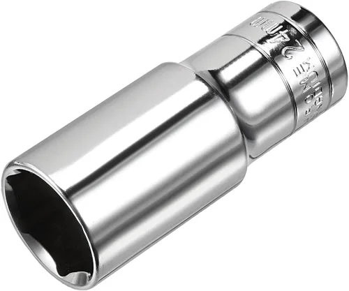 Vista 11 de uxcell 1/2 pulgada Drive 0.315 in 6-Point Deep Socket, métrico, Cr-V (pulido)