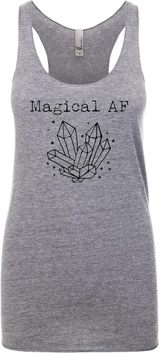Vista 13 de Women's Graphic Racerback Tank Top, Shirts with Sayings, Yoga Tee